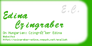 edina czingraber business card